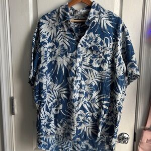 Ralph Lauren Blue Linen Floral Women’s Shirt